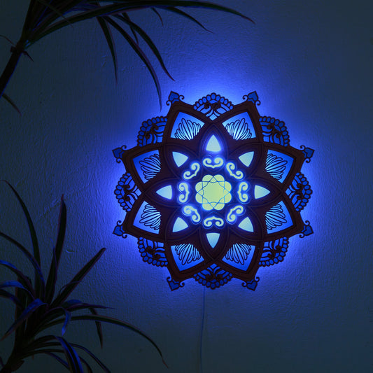 Snazlo Daily – Boho Wooden Wall Lamp | Soft Ambient Lighting for Relaxation, Meditation & Gifting